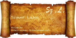 Szauer Lajos névjegykártya