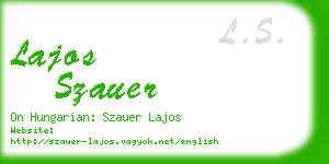 lajos szauer business card